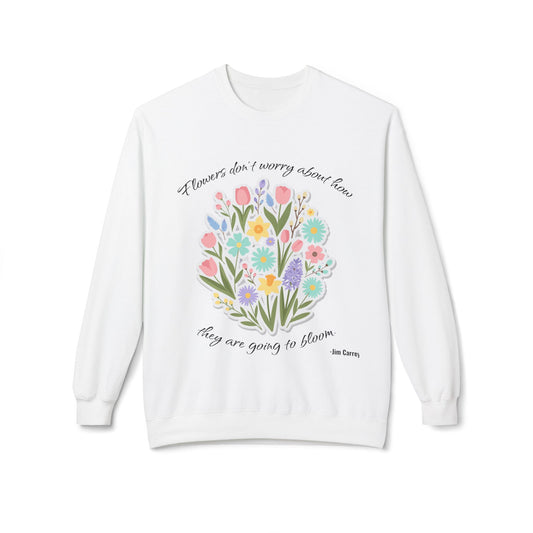 Flowers in Bloom Sweatshirt | Unisex Midweight Softstyle Fleece Crewneck Sweatshirt